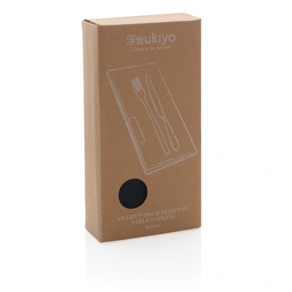 Ukiyo Aware™ 180gr rCotton 4-tlg. Servietten-Set, navy blau