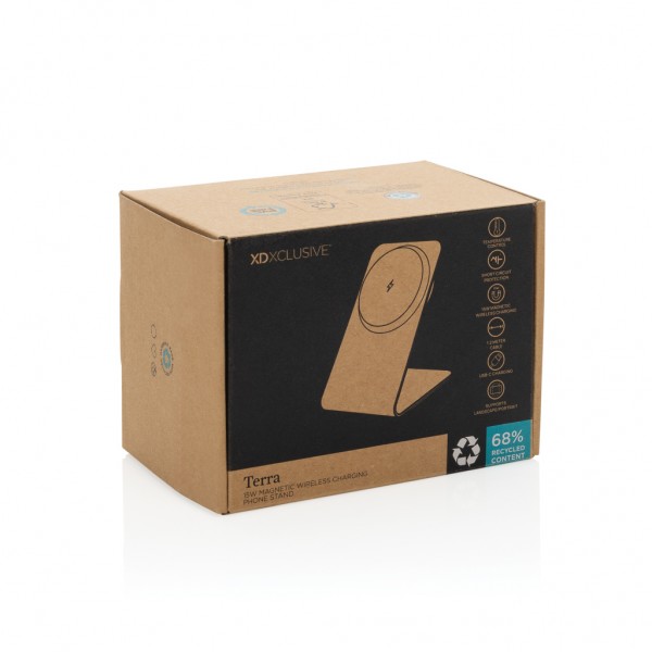 Terra Aluminium 15W magnetischer Wireless-Charger, grau