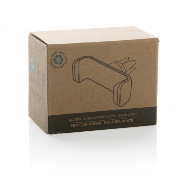 Acar 360° Auto-Handyhalterung aus RCS recyceltem Kunststoff, weiß