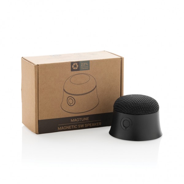 Magtune magnetischer 5W Lautsprecher aus RCS rec. ABS, schwarz