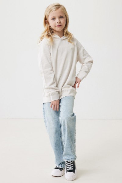 IQONIQ Yengo KidsHoodie mit Seitentaschen aus rec. Baumwolle, ivory white 34