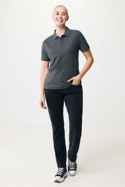 IQONIQ Yosemite Piqué-Poloshirt aus recycelter Baumwolle, heather anthracite S