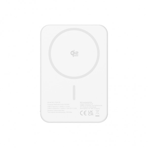 Urban Vitamin Pomona 5000mAh Qi2.2 25W magnetische Powerbank, silber