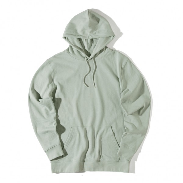 IQONIQ Rila Lightweight Hoodie aus recycelter Baumwolle, Iceberg green L