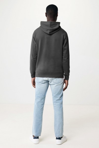 IQONIQ Rila Lightweight Hoodie aus recycelter Baumwolle, anthrazit L