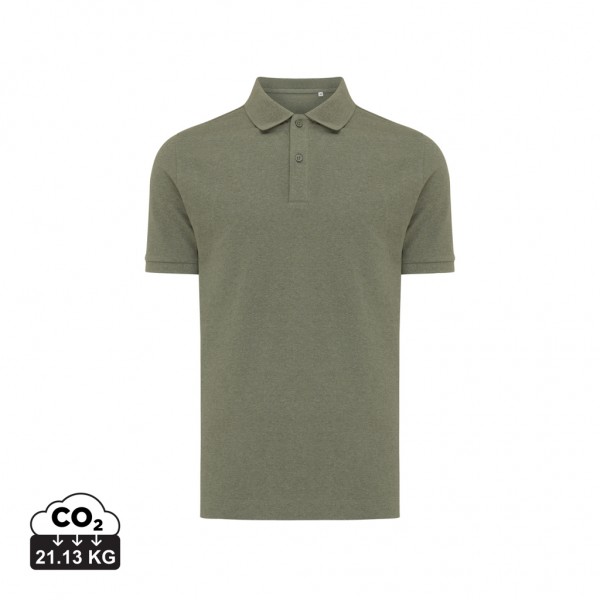 IQONIQ Yosemite Piqué-Poloshirt aus recycelter Baumwolle, heather green XXXL