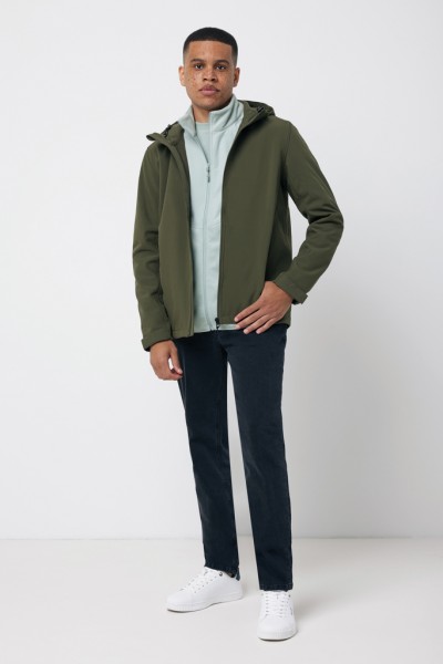 IQONIQ Makalu Herren Softshelljacke aus recyceltem Polyester, khaki XL