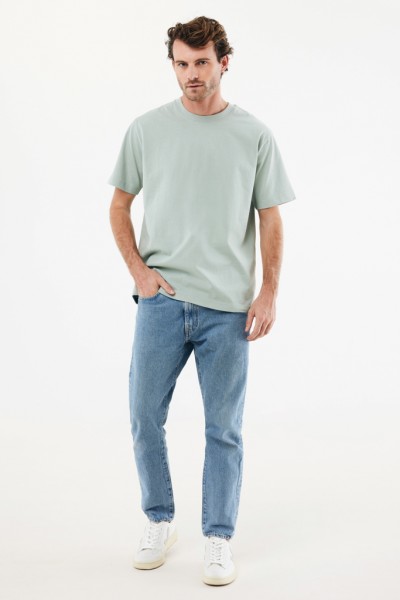 IQONIQ Nikko Heavyweight T-Shirt aus recycelter Baumwolle, Iceberg green XL