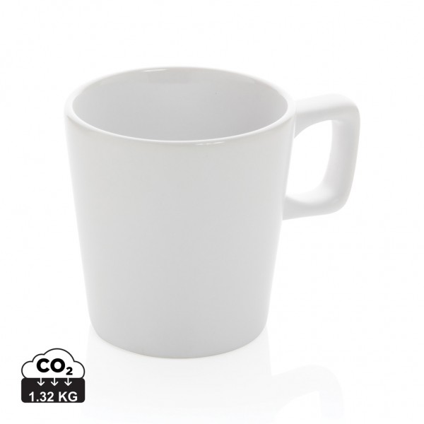 Moderne Keramik Kaffeetasse, 300ml, weiß