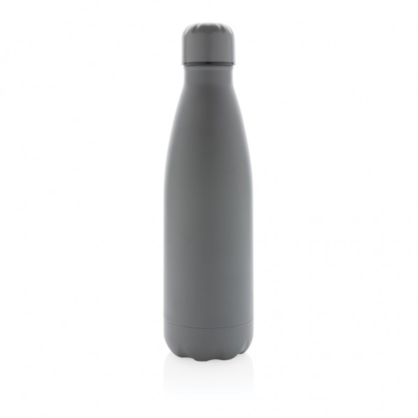 Einfarbige Vakuumisolierte Stainless Steel Flasche, grau