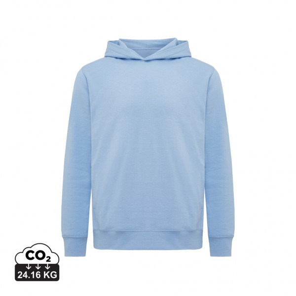 IQONIQ Yengo Hoodie mit Seitentaschen aus rec. Baumwolle, sky blue XXXL