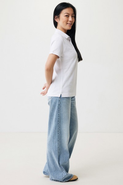 IQONIQ Yosemite Damen Piqué-Poloshirt aus rec. Baumwolle, recycled white XS