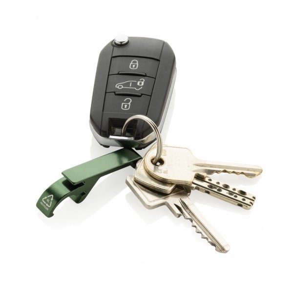 Flaschen- und Dosenöffner aus RCS recyceltem Aluminium, grün