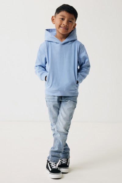 IQONIQ Yengo KidsHoodie mit Seitentaschen aus rec. Baumwolle, sky blue 78