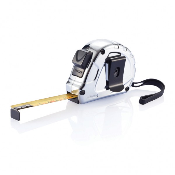 5m/19mm Auto-Stopp Maßband Ergonomic, silber