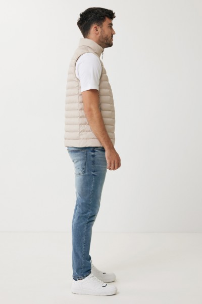 IQONIQ Meru Herren Bodywarmer aus recyceltem Polyester, beige S