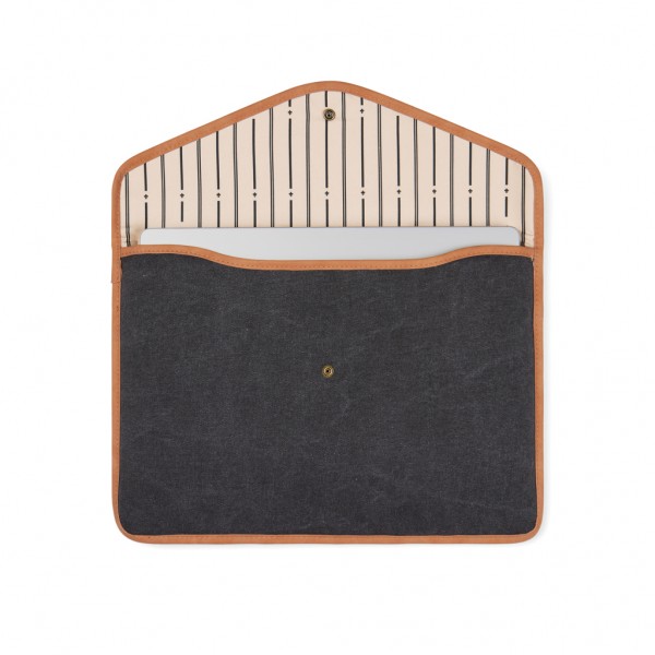 VINGA Bosler 16` Laptop-Tasche aus GRS recyceltem Canvas, schwarz