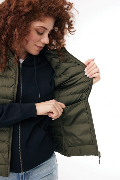 IQONIQ Meru Damen Bodywarmer aus recyceltem Polyester, khaki S