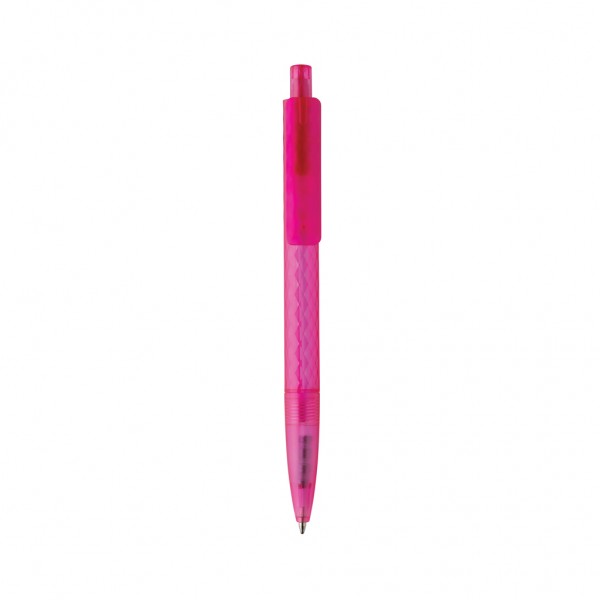 X3 Frosted-Pen aus GRS recyceltem PC, rosa