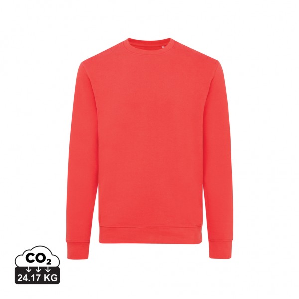 IQONIQ Zion Rundhals-Sweater aus recycelter Baumwolle, luscious red M