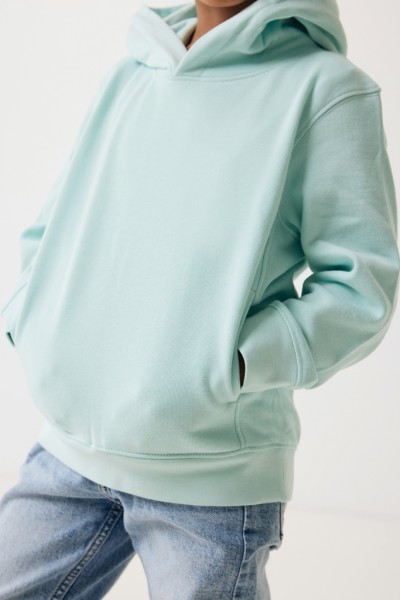 IQONIQ Yengo KidsHoodie mit Seitentaschen aus rec. Baumwolle, crushed mint 1112
