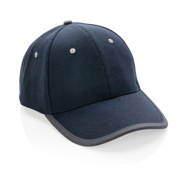 Impact AWARE™ 280gr Brushed rCotton 6 Panel Kontrast-Cap, navy blau