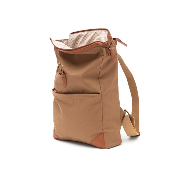 VINGA Sloane-Rucksack RCS aus recyceltem Polyester, braun