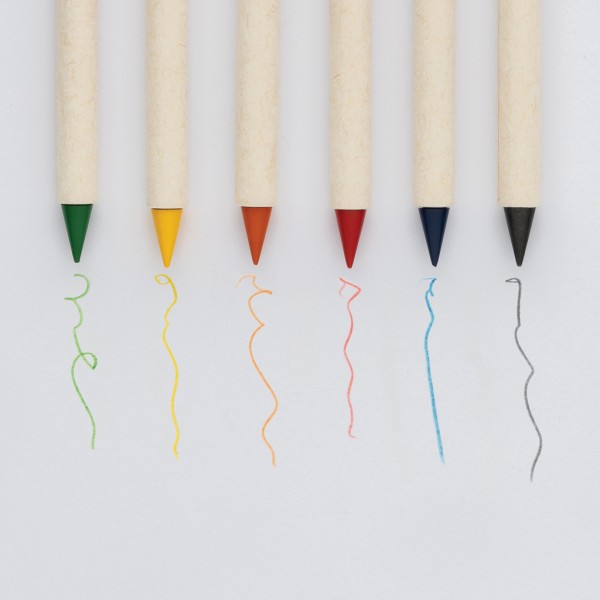 Micki GRS Infinity 6-teiliges Buntstift-Set, weiß