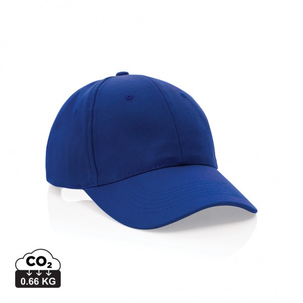 Impact 6 Panel Kappe aus 280gr rCotton mit AWARE™ Tracer, blau