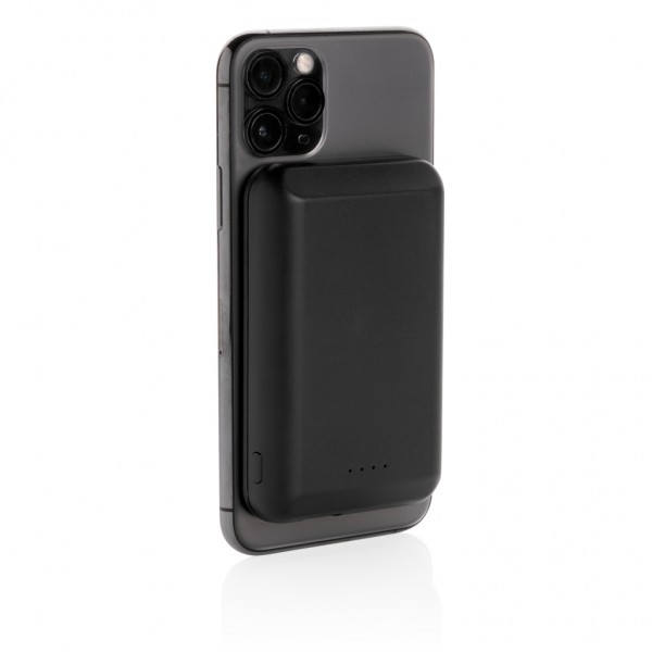 Magnetische 5.000 mAh Wireless Powerbank, schwarz