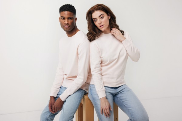 IQONIQ Etosha Lightweight Sweater aus recycelter Baumwolle, cloud pink L