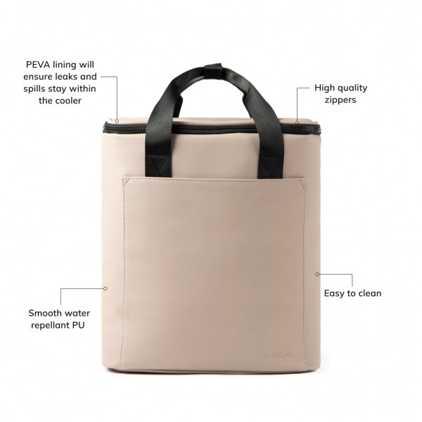 VINGA Baltimore Trail Kühlrucksack, greige