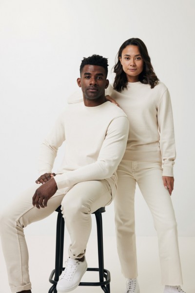 IQONIQ Denali ungefärbt. Rundhals-Sweater aus recycelter BW, natural raw XS