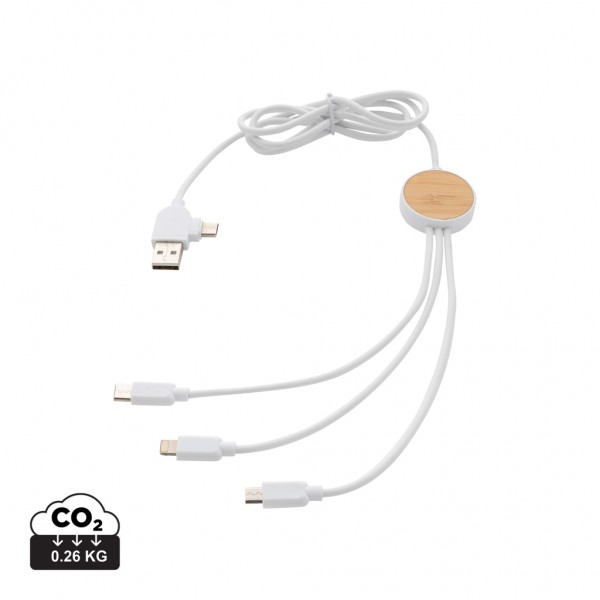 Ontario 1,2m 6-in-1 Ladekabel, weiß
