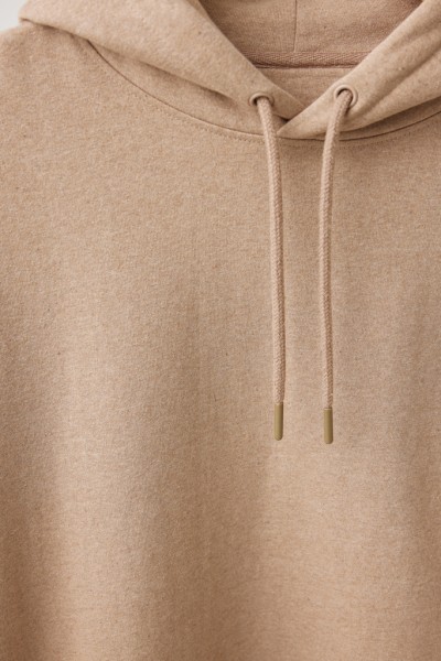 IQONIQ Torres ungefärbter Hoodie aus recycelter Baumwolle, heather brown XXXL