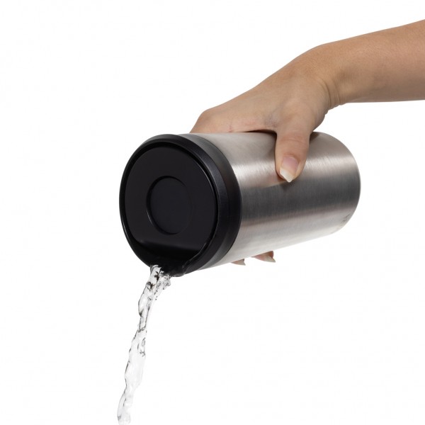 Avira Alix Klickbecher aus RCS rec. Stahl 400ml, silber