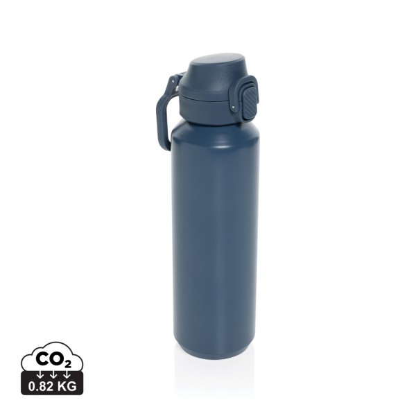 Via RCS Re-Steel Sportflasche mit Verschluss, 600ml, navy blau