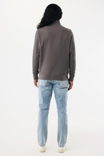 IQONIQ Elgon Quarter-Zip-Sweater aus rec. Baumwolle, anthrazit XXL