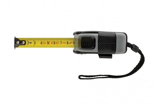 Auto-Stop-Maßband aus recyceltem Kunststoff, 3m/16mm, schwarz