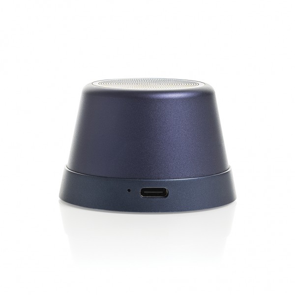 Nivio magnetischer 5W-Speaker aus RCS recyceltem Aluminium, blau