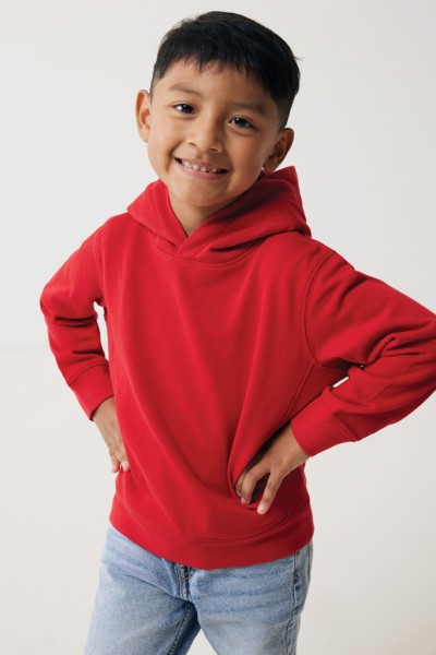 IQONIQ Yengo KidsHoodie mit Seitentaschen aus rec. Baumwolle, rot 910