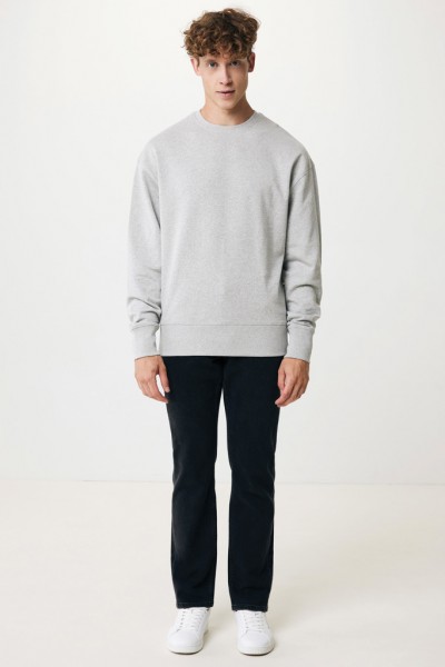 IQONIQ Kruger Relax-Rundhals-Sweater aus recycelt. Baumwolle, heather grey S