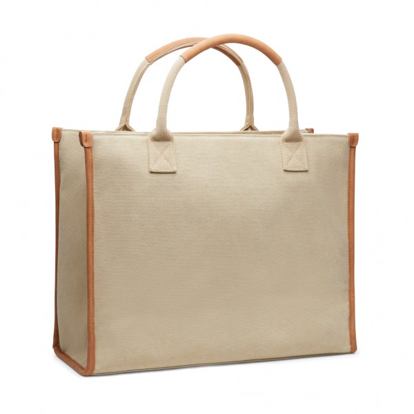 VINGA Bosler Büro-Tasche aus RCS recyceltem Canvas, beige