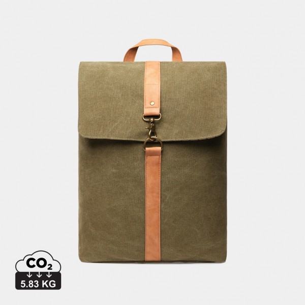 VINGA Bosler Rucksack aus GRS recyceltem Canvas, grün