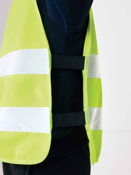 Sicherheitsweste aus GRS recyceltem PET 7-12 Jahre, gelb