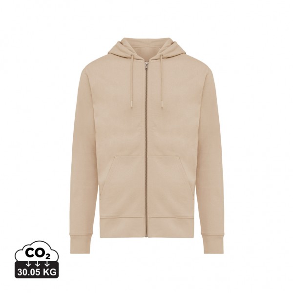 IQONIQ Abisko Zip-Kapuzenpullover aus recycelter Baumwolle, desert L