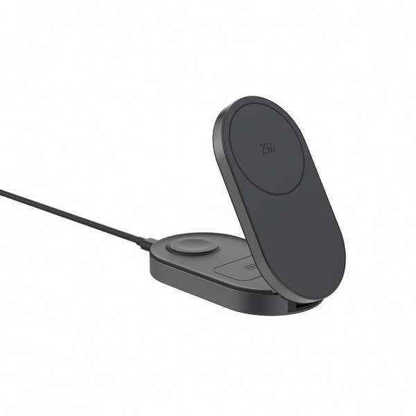 Quantum Ultra-Fast 3-in-1 25W faltbarer Wireless Charger, grau