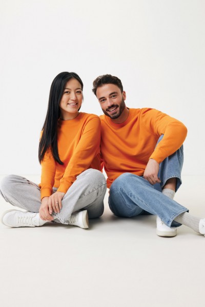 IQONIQ Etosha Lightweight Sweater aus recycelter Baumwolle, orange S