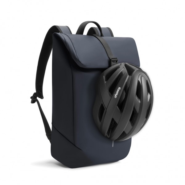 Urban wasserabweisender Flap-Top Rucksack, navy blau