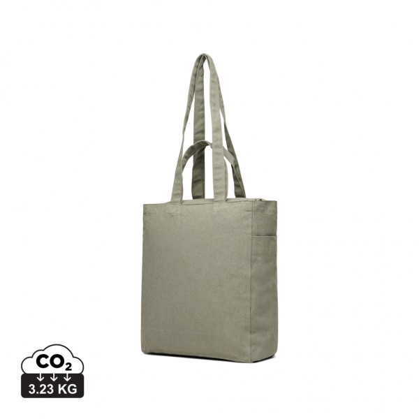 VINGA Hilo AWARE™ Tasche mit Reißverschluss aus rec. Canvas, grün